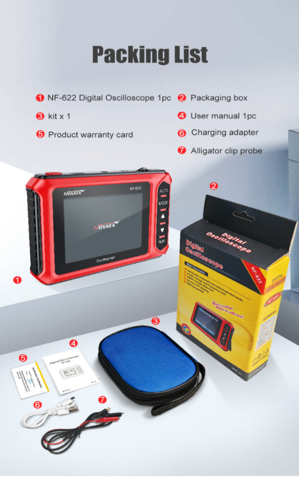 Noyafa NF-622 Mini El Tipi Dijital Osiloskop