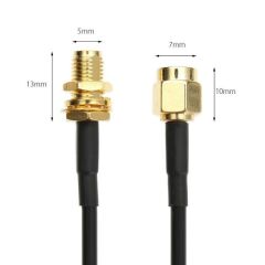 RG174 SMA Erkek Dişi 5M Kablo