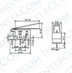 IC-162A Micro Switch Mini Uzun Paletli KW10-Z2P