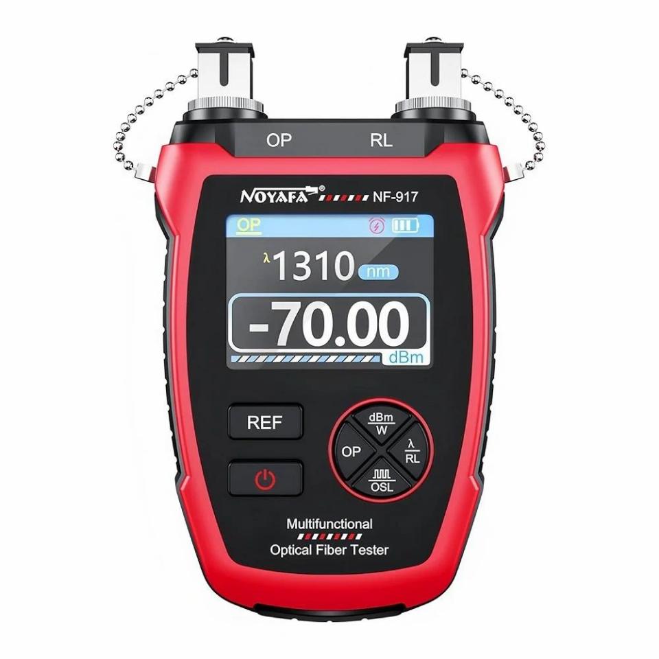 Noyafa NF-917 Optik Güç Ölçer OPM + VFL + Işık Kaynağı 3’ü 1 Arada Fiber Test Cihazı