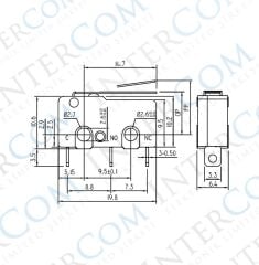 IC-163 Micro Switch Lehim Bacak Paletli KW4-Z2F