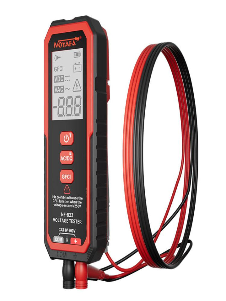Noyafa NF-823 AC/DC Voltaj Dedektörü 100mV-610V GFCI LED Işıklı Test Kalemi