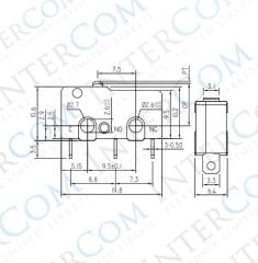 IC-163-2 Micro Switch Lehim Bacak Paletsiz KW4-Z1F