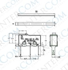 IC-165 Micro Switch Lehim Uzun Bacak Uzun Paletli KW4-ZDF