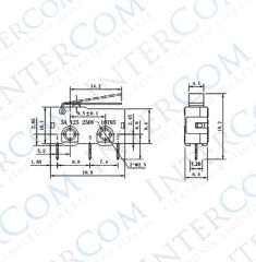 IC-166-0 Micro Switch İğne (PCB) Bacak Paletli