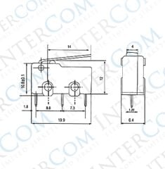IC-166A Micro Switch İğne (PCB) Bacak Paletli