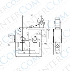 IC-168 Micro Switch Lehim Bacak Makaralı KW4-Z5F
