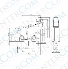 IC-168 Micro Switch Lehim Bacak Makaralı KW4-Z5F