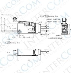 IC-174W Micro Switch Kablolu Su Geçirmez - Uzun Makara 10A