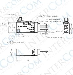 IC-175W Micro Switch Kablolu Su Geçirmez - Kısa Makara 10A