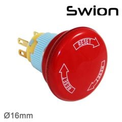 IC180D-33 16mm Acil-stop Bas-çevir 2NC Kafa:33mm