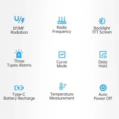 Fnirsi ERD-10 4'ü 1 Arada Elektromanyetik Radyasyon Detektörü