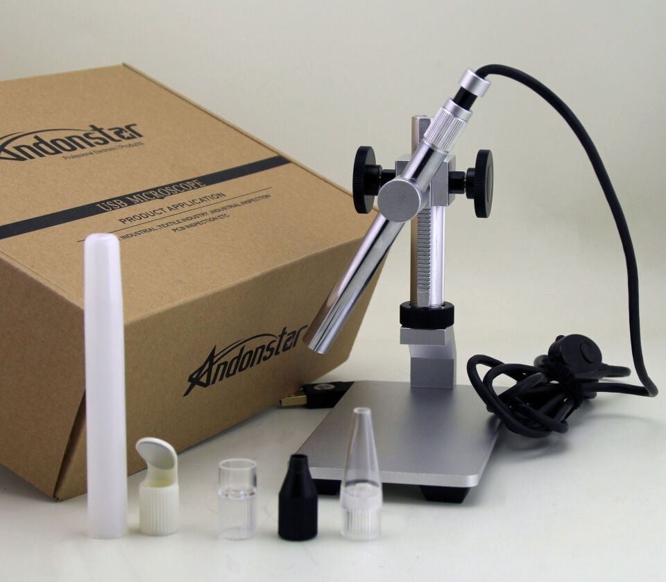 Andonstar V160 USB Dijital Mikroskop 500x Metal Stantlı