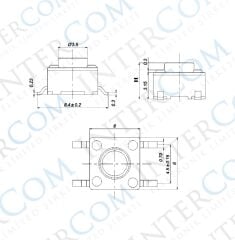 IC-200 Tact Switch 6x6 3,5mm SMD