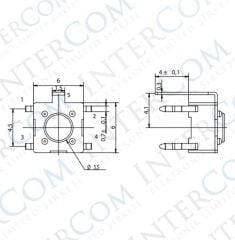 IC-200 Tact Switch 6x6 3,5mm Şaseli