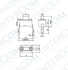 IC-201 Tact Switch Pioneer Buton 3,5x6 Kısa Bacak