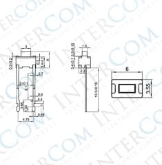 IC-201 Tact Switch Pioneer Buton 3,5x6 Uzun Bacak