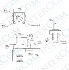 IC-203 Tact Switch Çıkıntılı 12x12