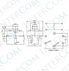 IC-204 Tact Switch 12x12 Kapak Takılabilir