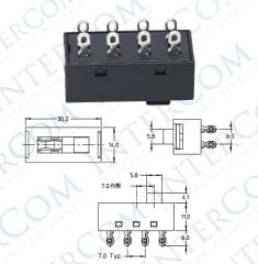 IC-211 Slide Switch 0-1-2 8P