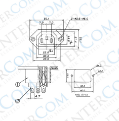 IC-212A C13 Power Soket Dişi Kulaklı AS-08