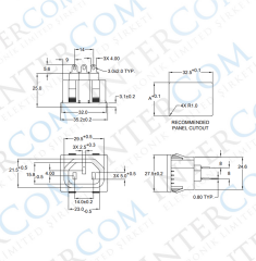 IC-212D C13 Power Soket Dişi Kulaksız AS-04F