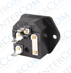 IC-213-S C14 Power Soket Erkek Fuseli Kulaklı - UL Sertifikalı