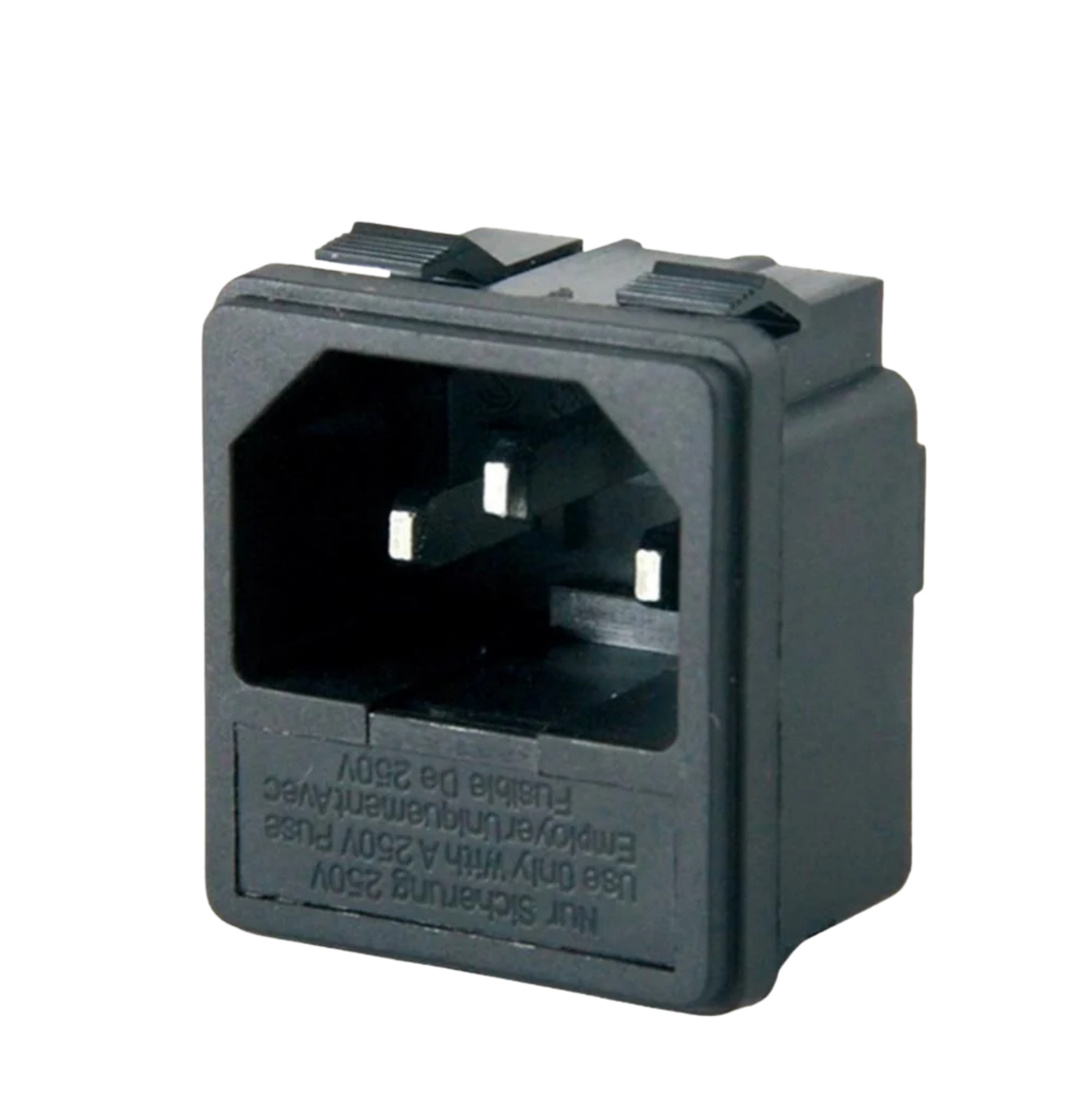 IC-213A C14 Power Soket Erkek Fuseli Kulaksız AS-06