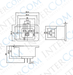 IC-215A2 C19 Power Şase Dişi Kulaklı AC-06A