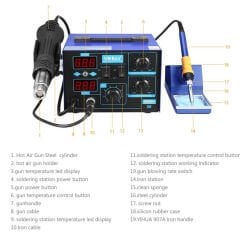 Yihua 862D+ Sıcak Hava Üflemeli Havya