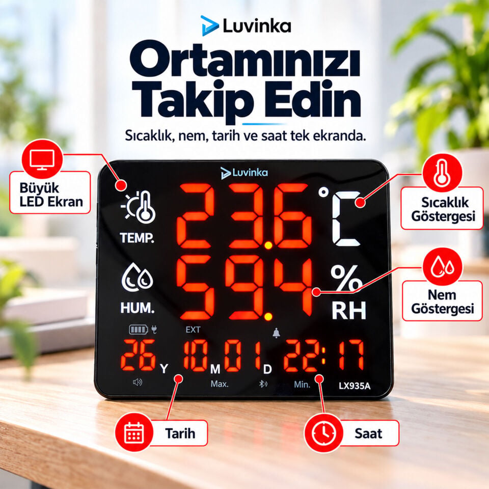 Luvinka LX935A Led Sıcaklık Ölçer
