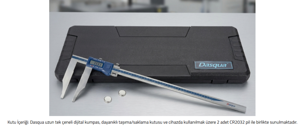 Dasqua 2220-8110 Uzun Tek Çeneli Dijital Kumpas 0-500 mm