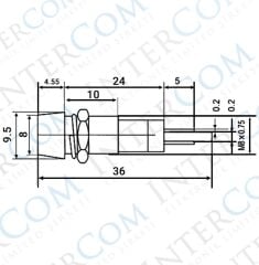 IC-225 Sinyal Lambası Metal 8mm