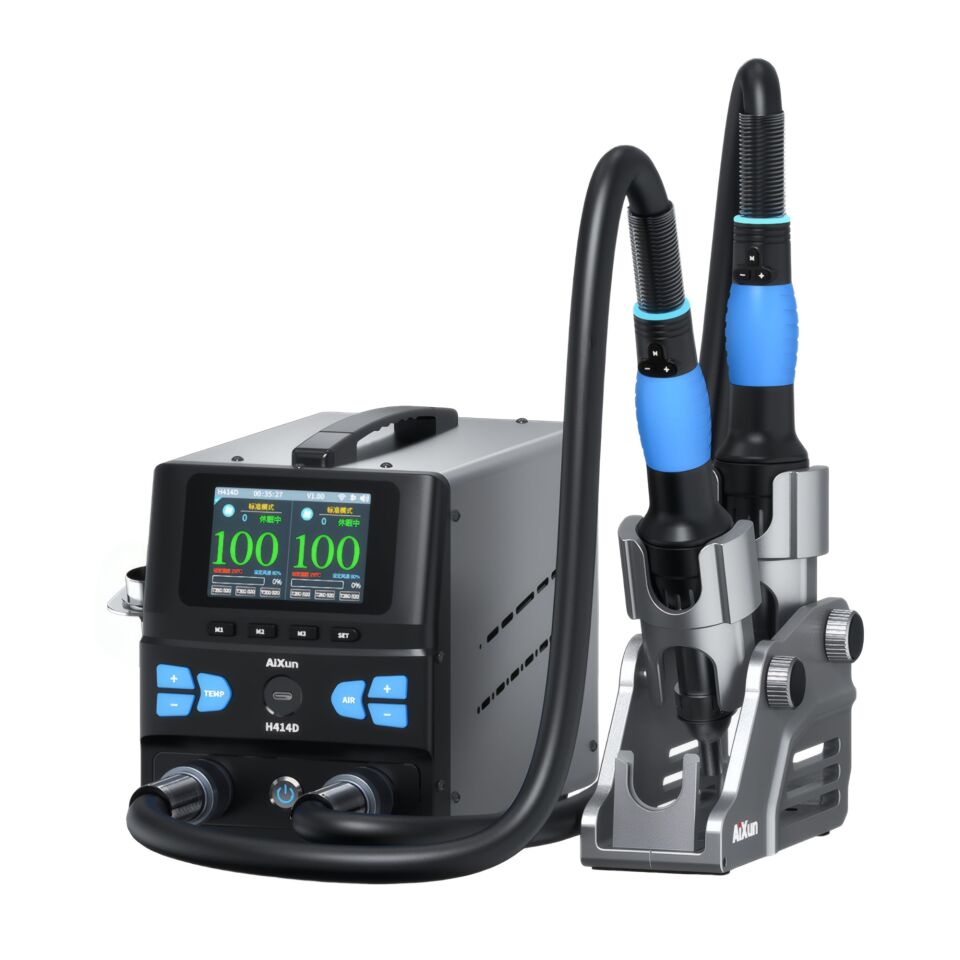 Aixun AX-H414D 1400W Çift Kollu Sıcak Hava ve Lehim İstasyonu