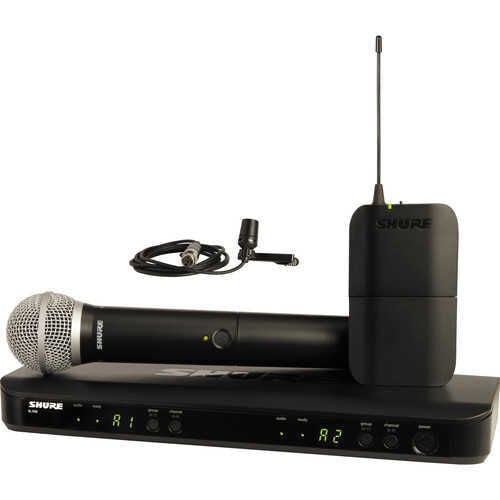 Shure BLX1288E/CVL-H8E Profesyonel Kombine Kablosuz El ve Yaka Mikrofonu Sistemi