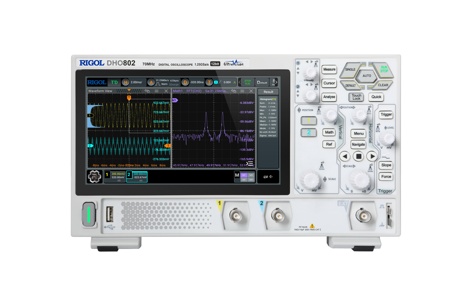 Rigol DHO802 70 MHz 2 Kanallı 12 Bit Dijital Osiloskop