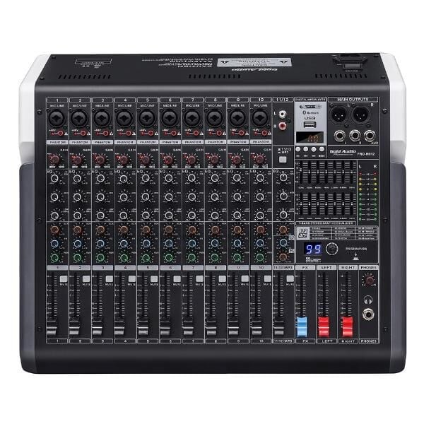 Gold Audio PRO-M 812 12 Kanal Deck Mikser