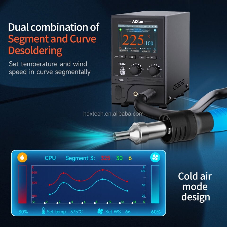 Aixun AX-H312D 1200W Sıcak Hava İstasyonu