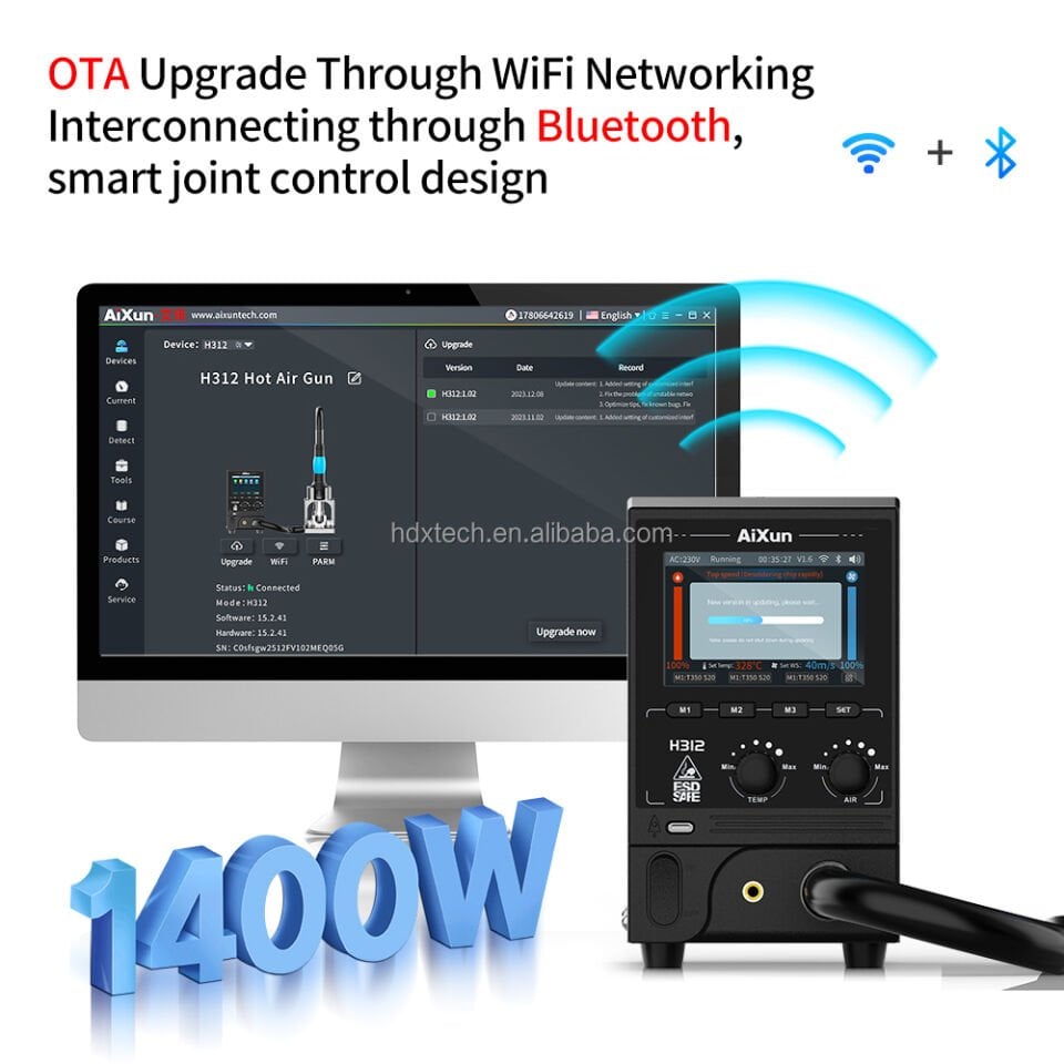 Aixun AX-H312D 1200W Sıcak Hava İstasyonu