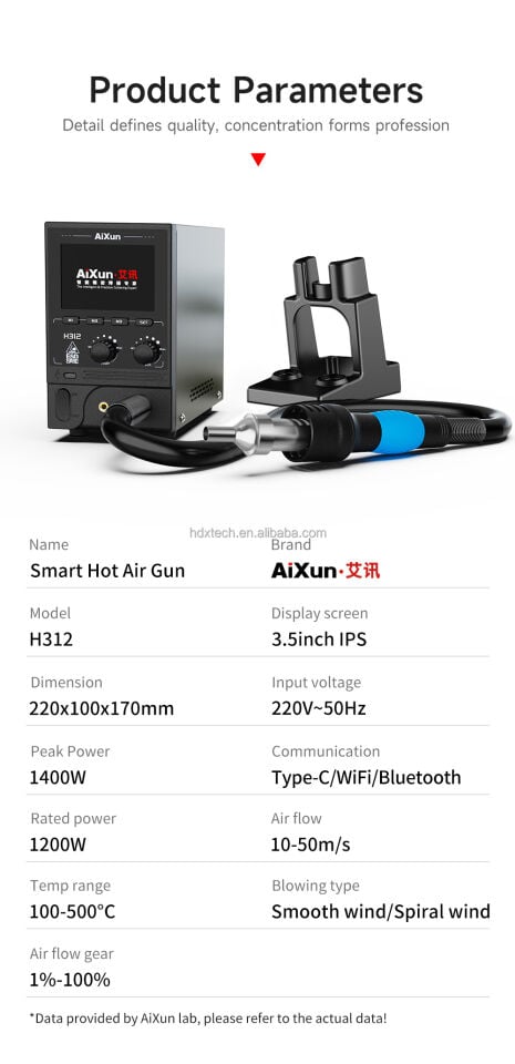 Aixun AX-H312D 1200W Sıcak Hava İstasyonu