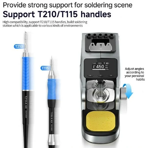 AiXun T380 C210 Kalem Havya Taşınabilir Akıllı Lehimleme İstasyonu