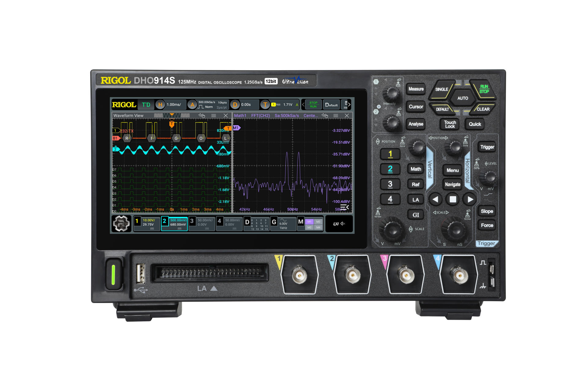 Rigol DHO914S 125MHz 4 Kanallı 12 Bit Dijital Osiloskop