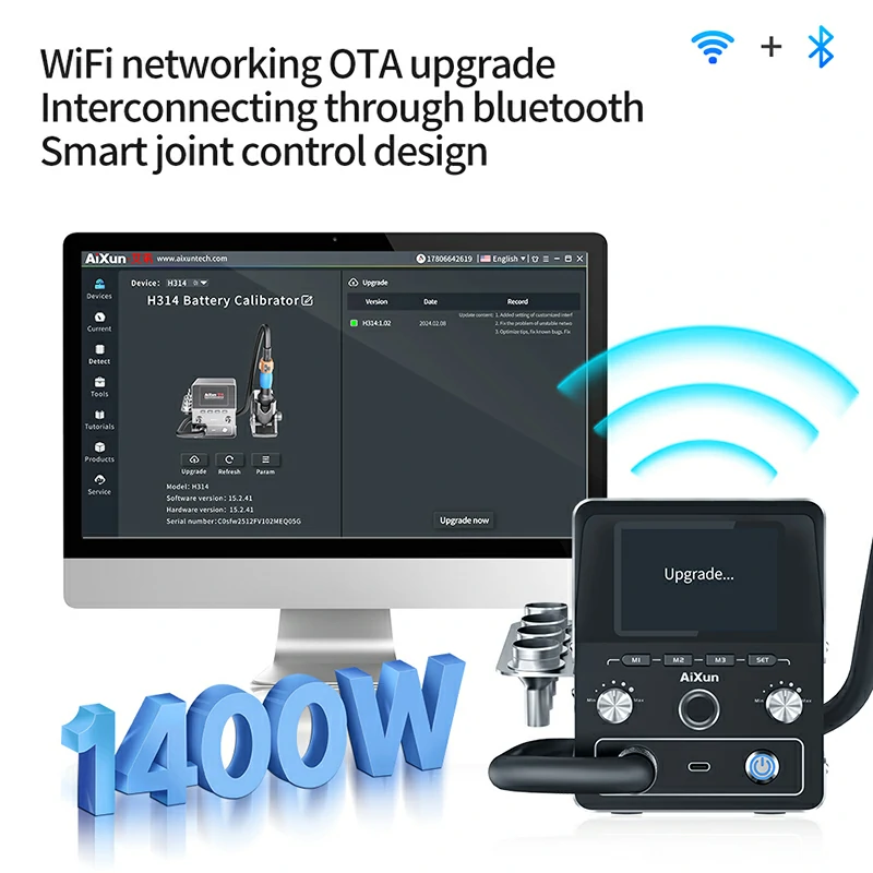 Aixun H314D 1400W Akıllı Sıcak Hava Yeniden İşleme İstasyonu