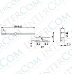IC-228B-1 KABLOLU REED SENSÖR NORMALDE AÇIK KONTAK 29X19MM