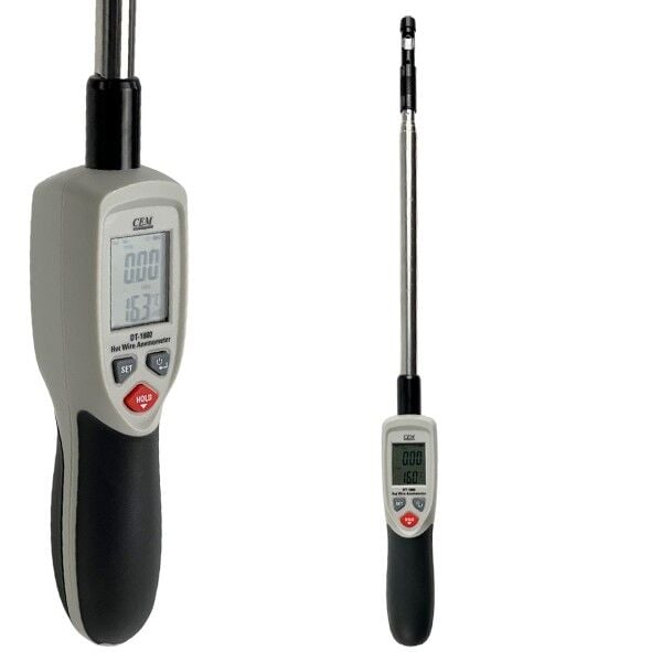 Cem DT-1880 Kızgın Tel Hava Hızı Ölçer Anemometre (Kayıt Özellikli)