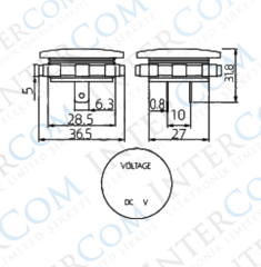 IC-230D Pano Tip Voltmetre 28mm 6-32V