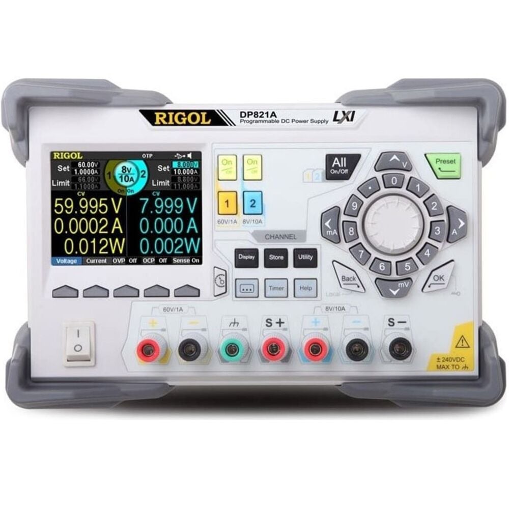 Rigol DP821A Çift Çıkışlı 60V 10A Programlanabilir DC Güç Kaynağı