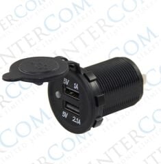 VOLTMETRE + ÇAKMAK GİRİŞİ + 2'Lİ USB + 3'LÜ KULAK PANO TİP 28MM